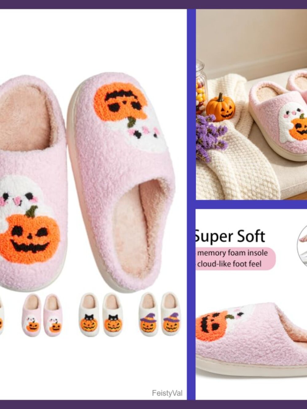 Fuzzy Plush Memory Foam Non-Slip House Slippers